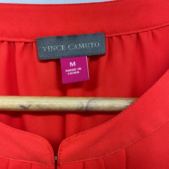 Vince Camuto Blouse Orange Long Sleeve Classic Style Size Medium! - Picture 3 of 5